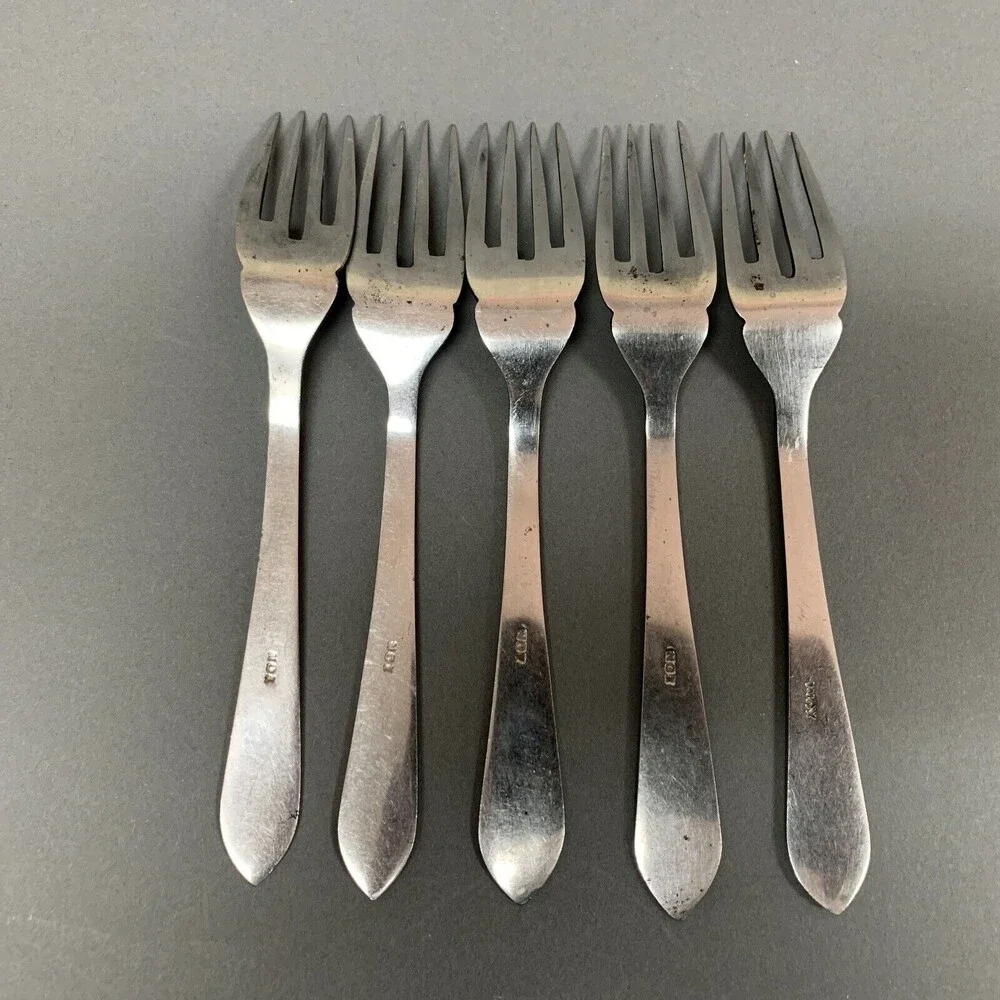 Inox‎ Forks 6 5/8 Flatware Lot of 5